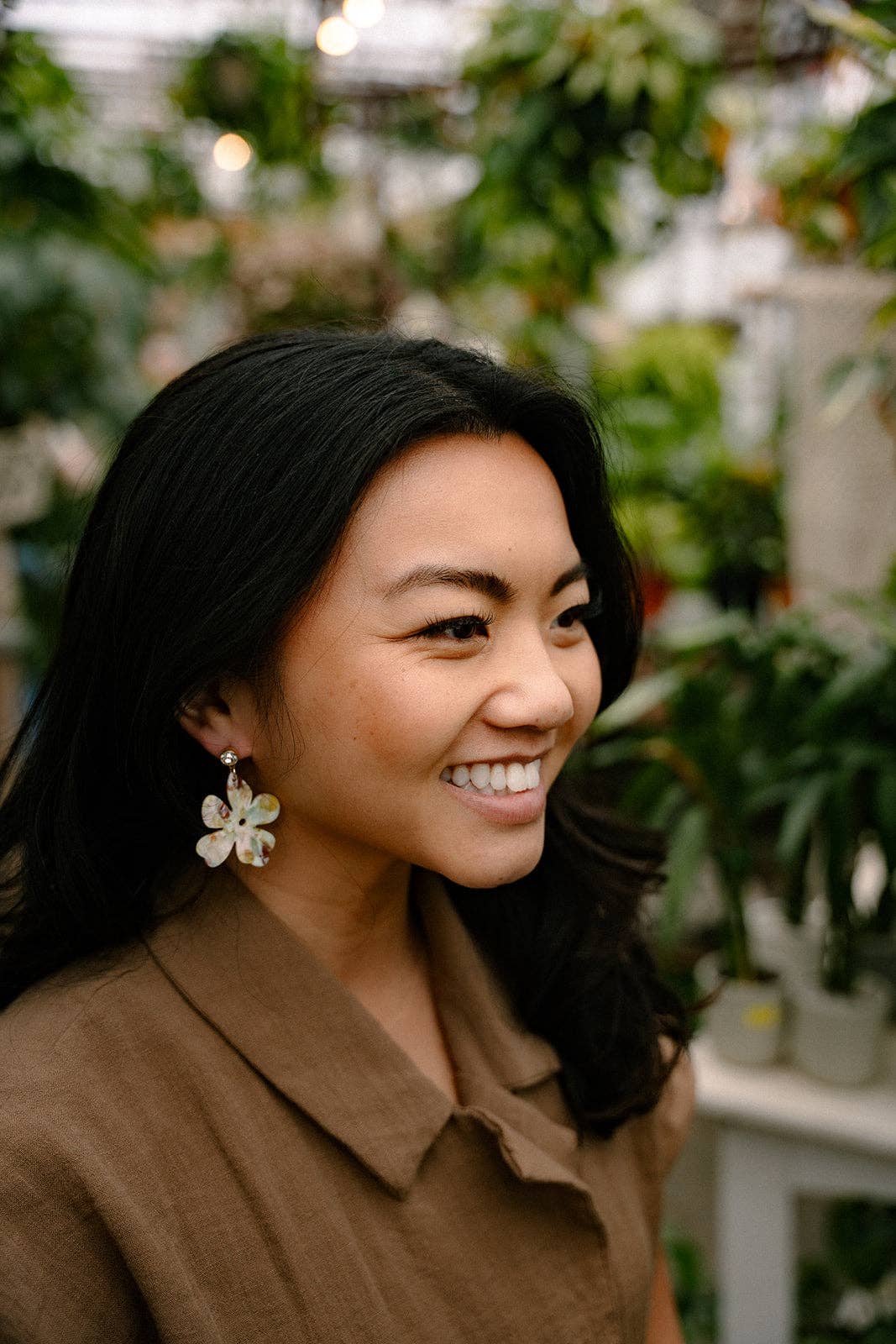 Spiffy & Splendid - Petunia Earrings - Citron Zest // Flower Spring Summer