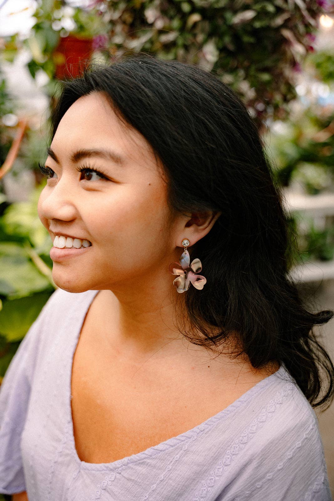 Spiffy & Splendid - Petunia Earrings - Spring Spritz // Flower Jewelry