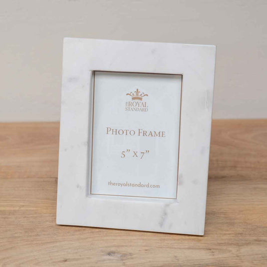 The Royal Standard - Marble Photo Frame   White   5x7